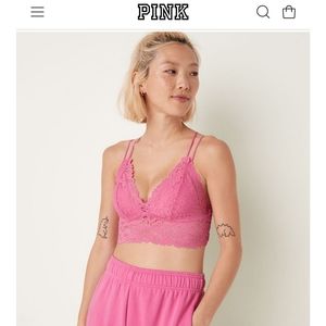 PINK Victoria's Secret Longline Bralette Size small NWT Dusty Rose Color